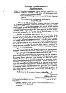 Screenshot of government order