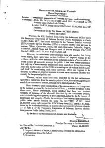 Screenshot of government order