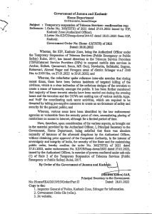 Screenshot of government order