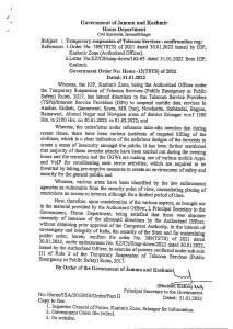 Screenshot of government order