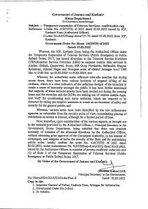 Screenshot of government order