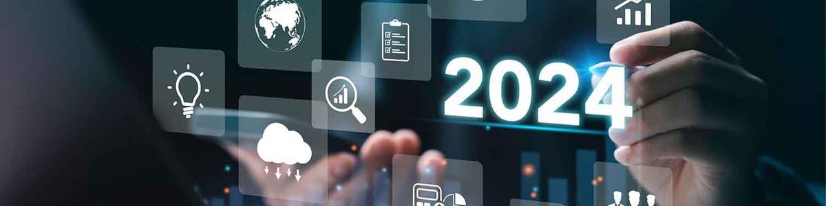 Infographie montrant une personne devant un ordinateur portable avec des graphiques analytiques imposés