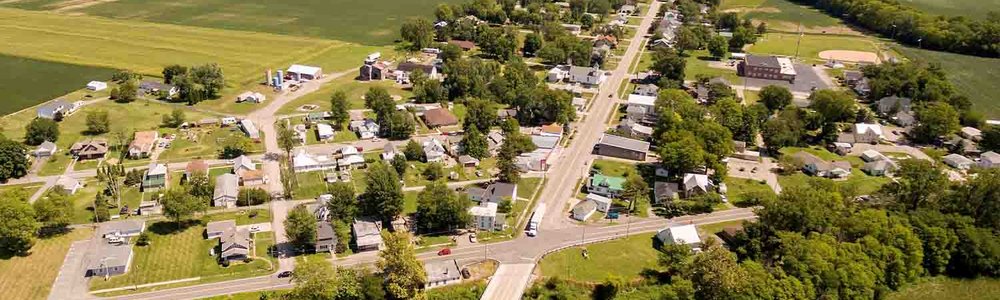 Aerial view of Vaughnsville, Ohio|