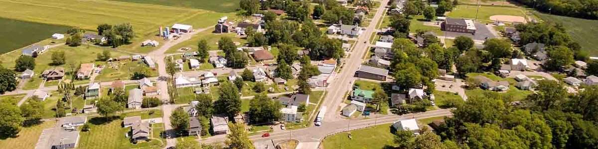 Aerial view of Vaughnsville, Ohio|