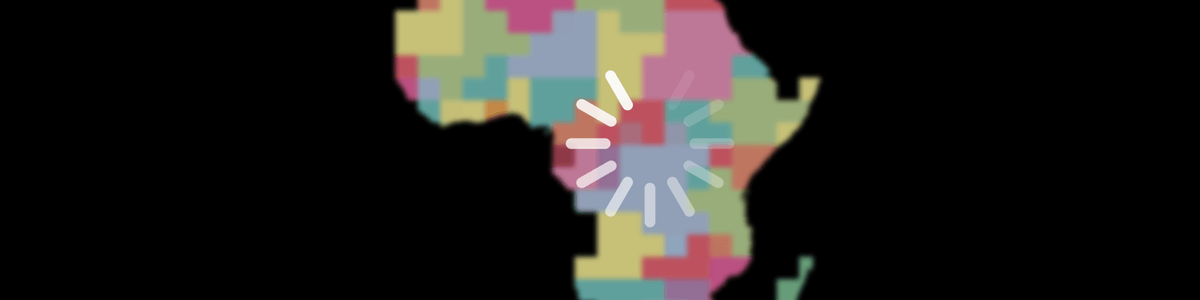 Illustration of map of Africa with a load icon overlaid||||||||||