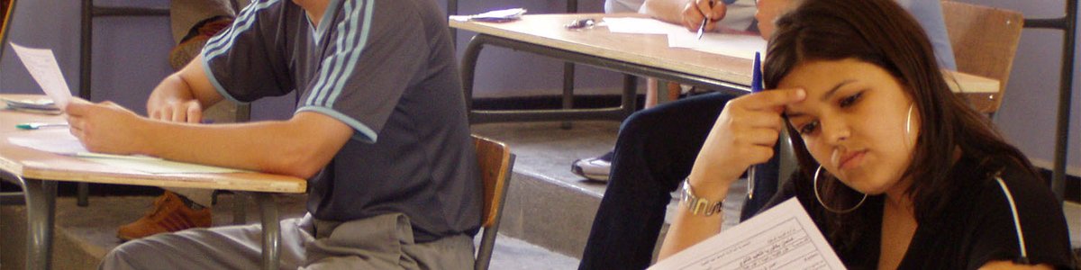 Photo of Algerian baccalaureate students