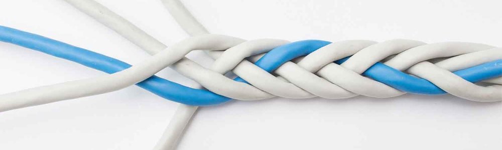 Photo of braided network cables