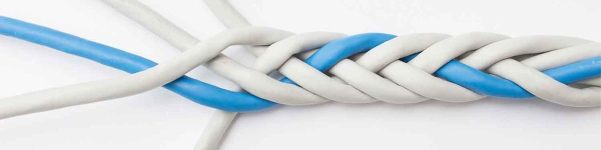 Photo of braided network cables