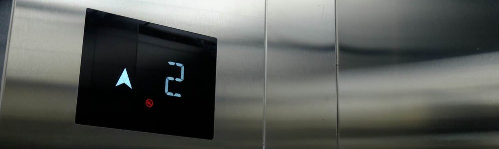 Photo of inside an elevator going up