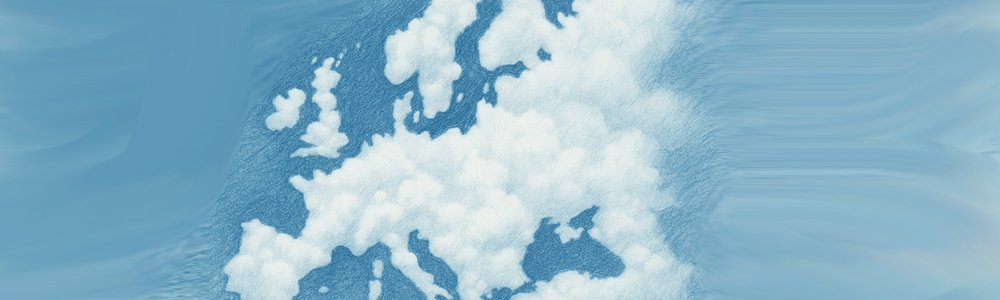 Illustration of Europe in the form of a cloud