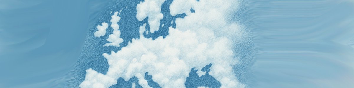 Illustration of Europe in the form of a cloud