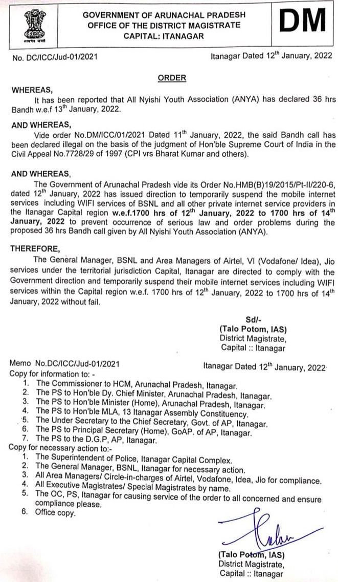 Image of government order