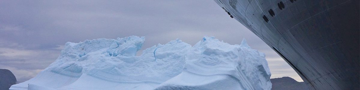 ship heading towards an iceberg