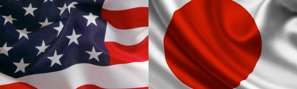Image of USA and Japan flag side by side||||||||||||