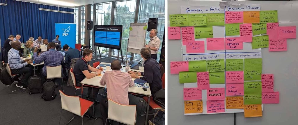 Collage of photos from the workshop