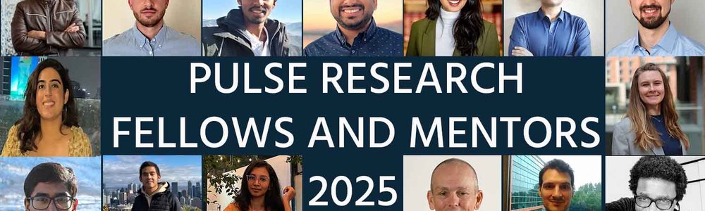 Infographic with profile photos of all 2025 Pulse Research Felllows and Mentors