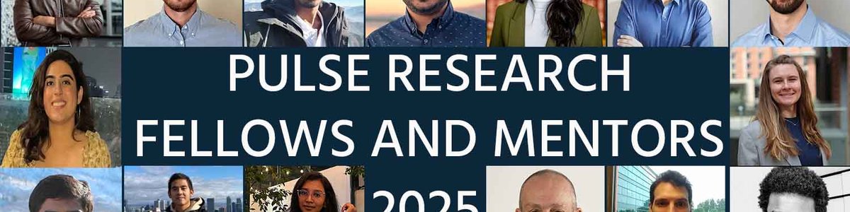 Infographic with profile photos of all 2025 Pulse Research Felllows and Mentors