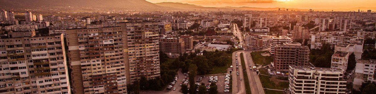 Photo of Sofia, Bulgaria at dusk|||||