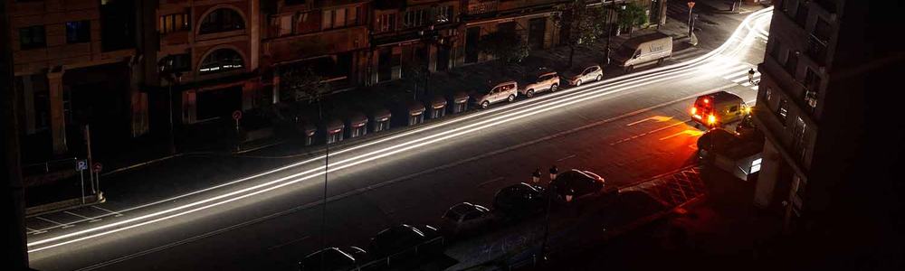 Photograph taken during the blackout that left much of Spain without power on the night of 28 April 2025.