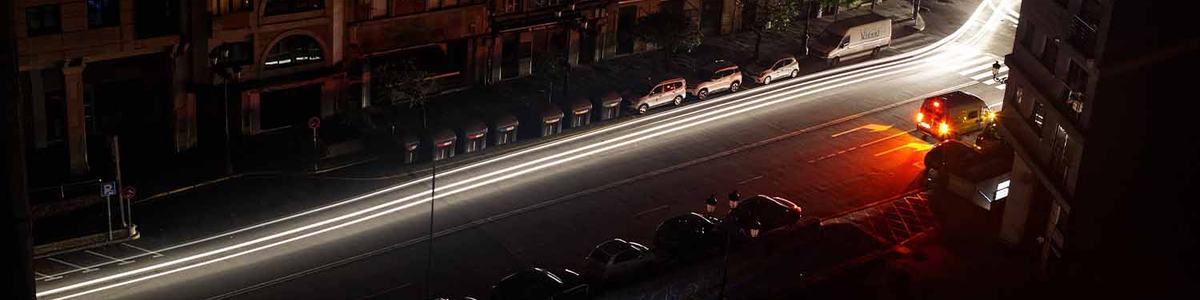 Photograph taken during the blackout that left much of Spain without power on the night of 28 April 2025.