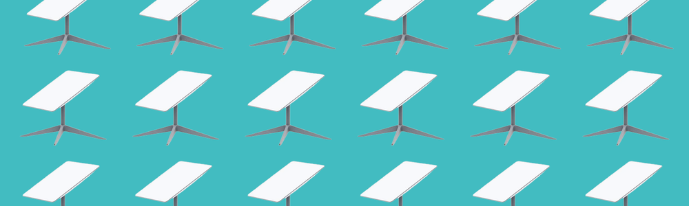 Collage of Starlink dishes