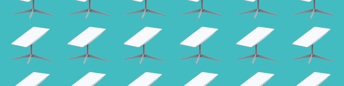 Collage of Starlink dishes