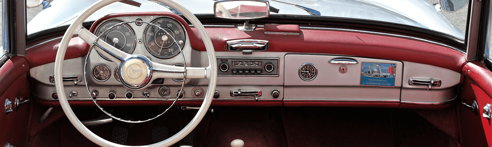 Photo of a steering wheel|