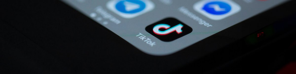 Photo of a smart phone showing the TikTok app|||