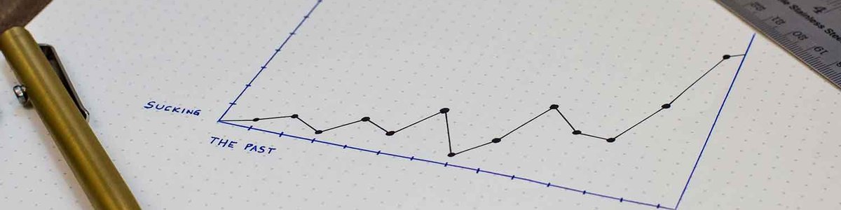 Photo of a drawn line graph on grid paper