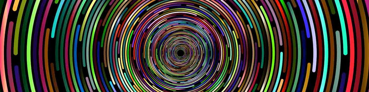 Illustrtion of a colourful vortex|