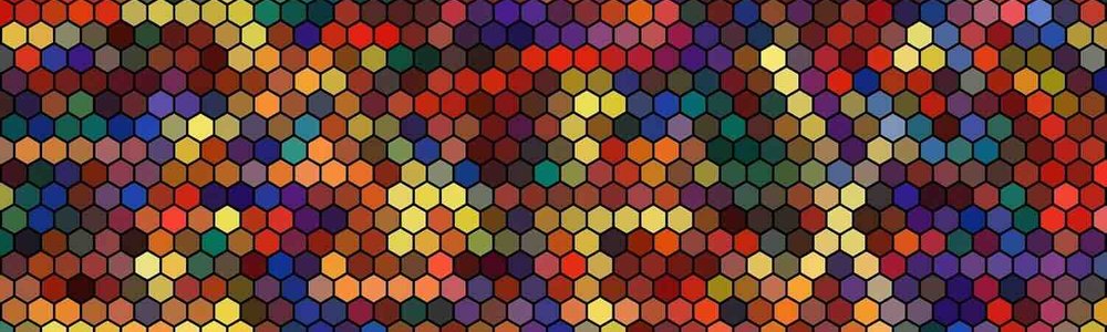 Image of different colored hexagons||||