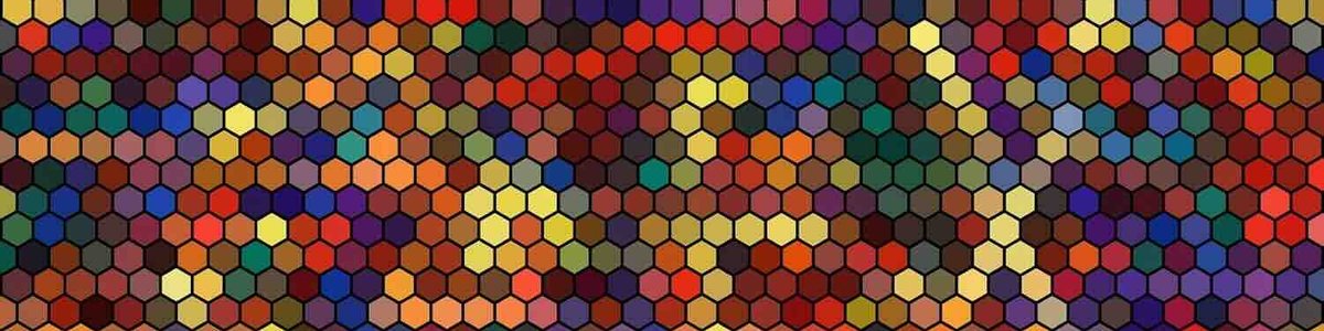 Image d'hexagones de différentes couleurs||||