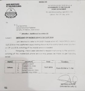 Screenshot of shutdown order