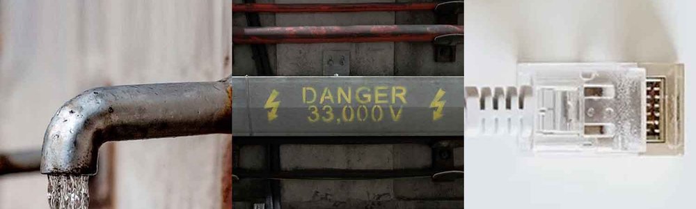 Montage d'un robinet d'eau, d'un câble d'alimentation et d'un câble Ethernet