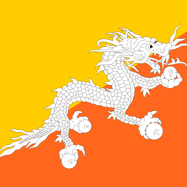 Flag of Bután