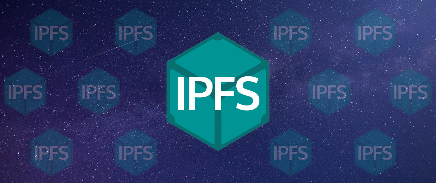 Abstract banner image with the letters IPFS