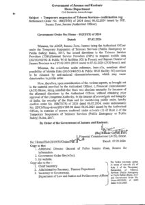 Screenshot of government order