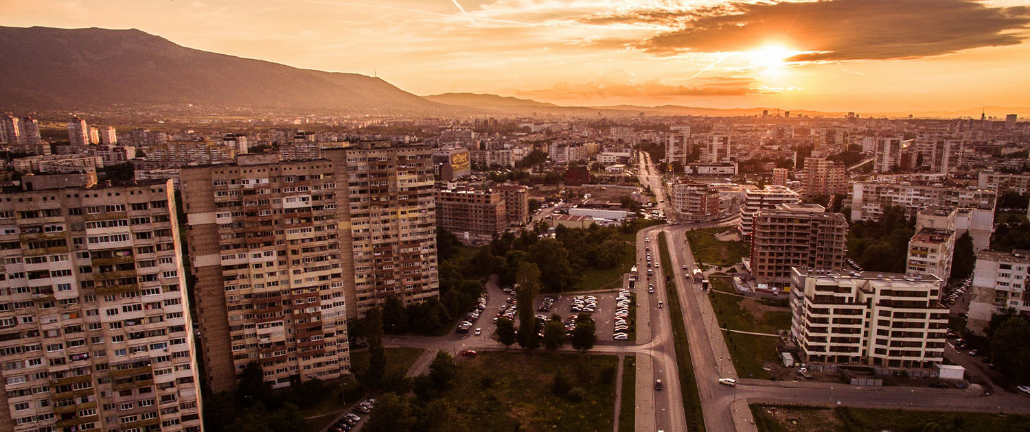 Photo of Sofia, Bulgaria at dusk