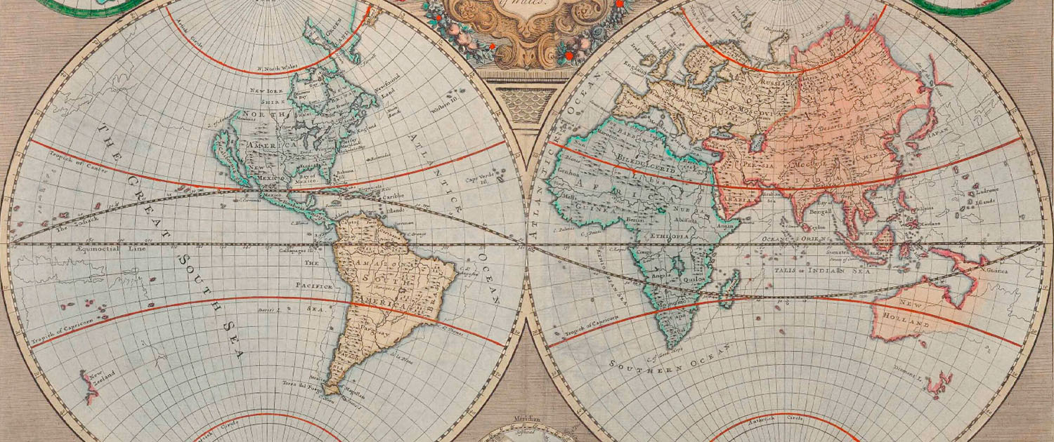 Photo of a world map