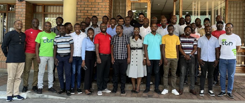 Group photo of attendees at Malawi Internet Development Workshop