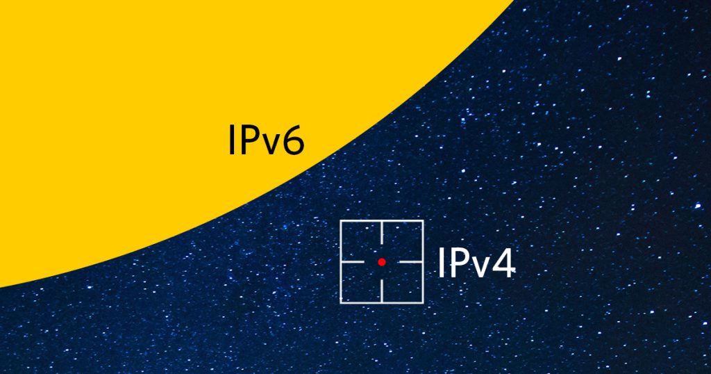 Ilustración que compara IPv6 /56 con todo el espacio de direcciones IPv4