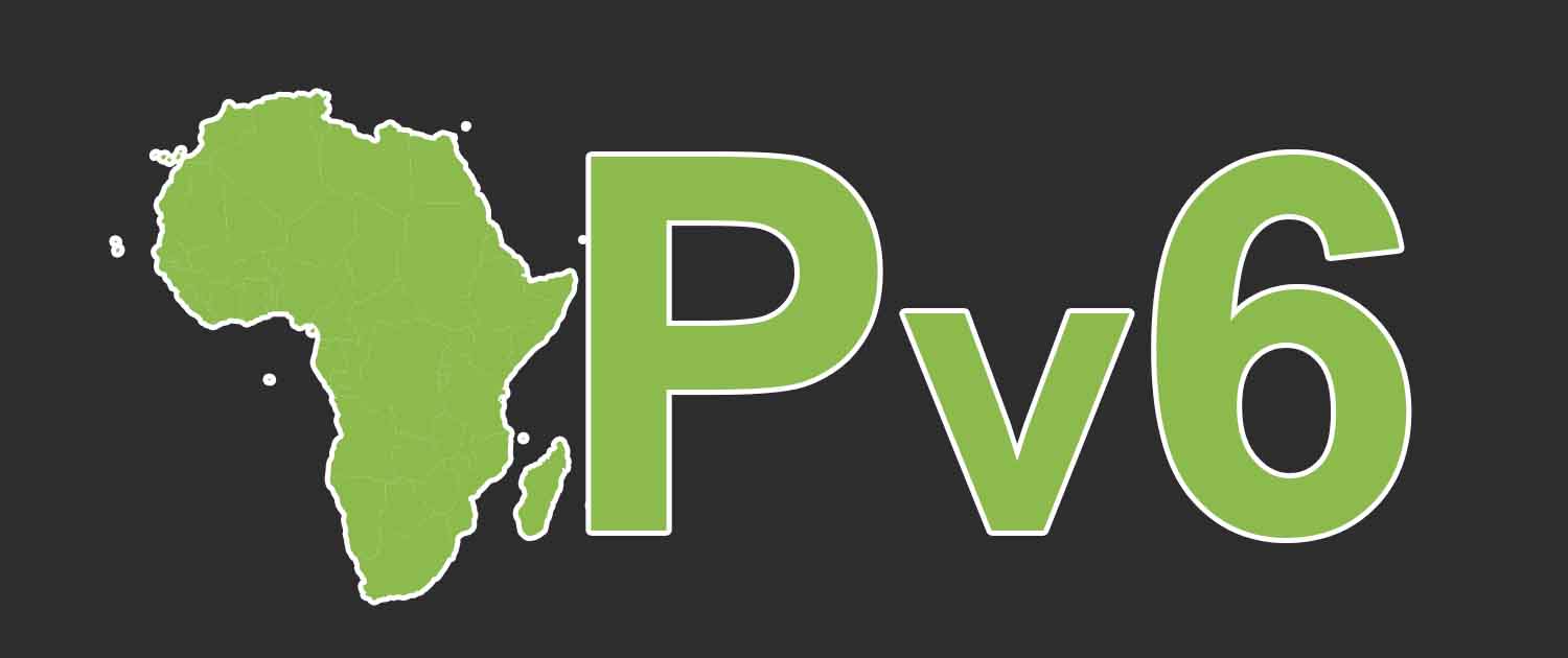 Graphic showing a map of Africa and the acronym IPv6
