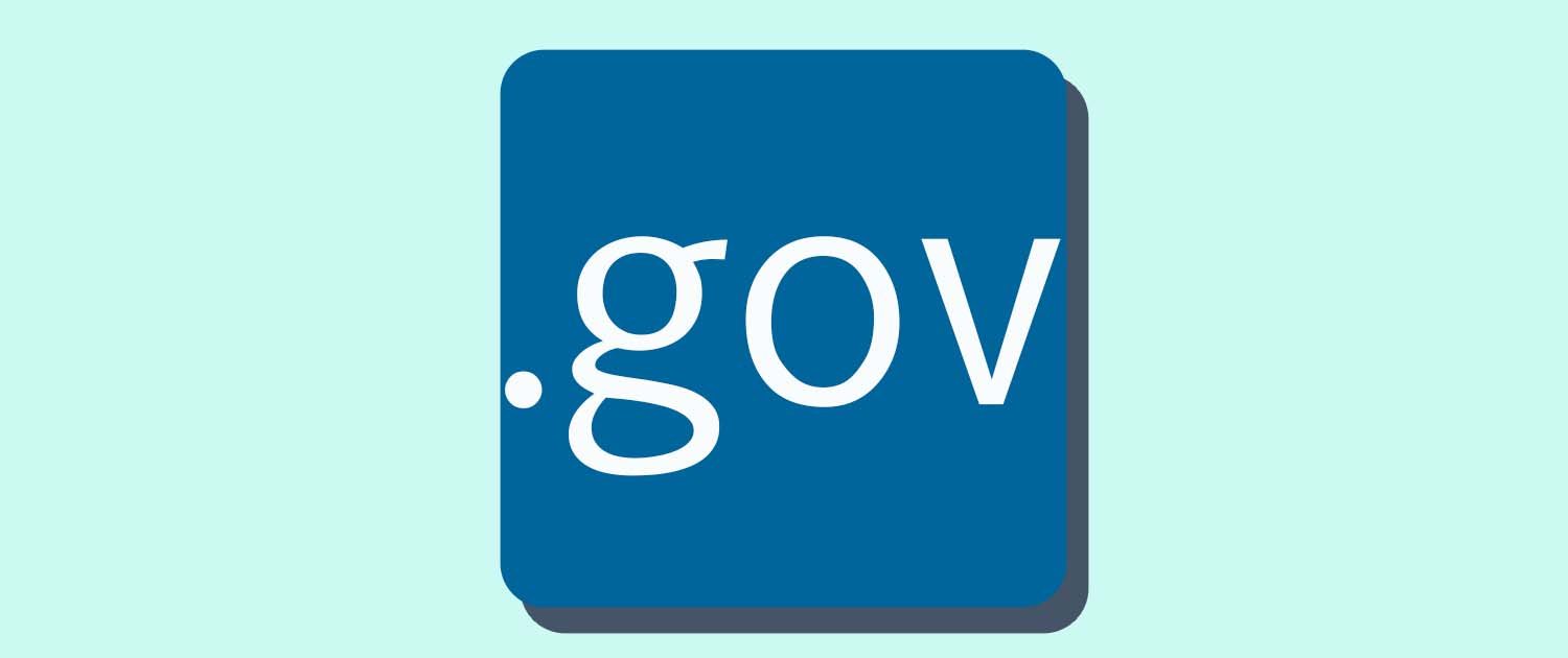 Graphic of an app icon with .gov