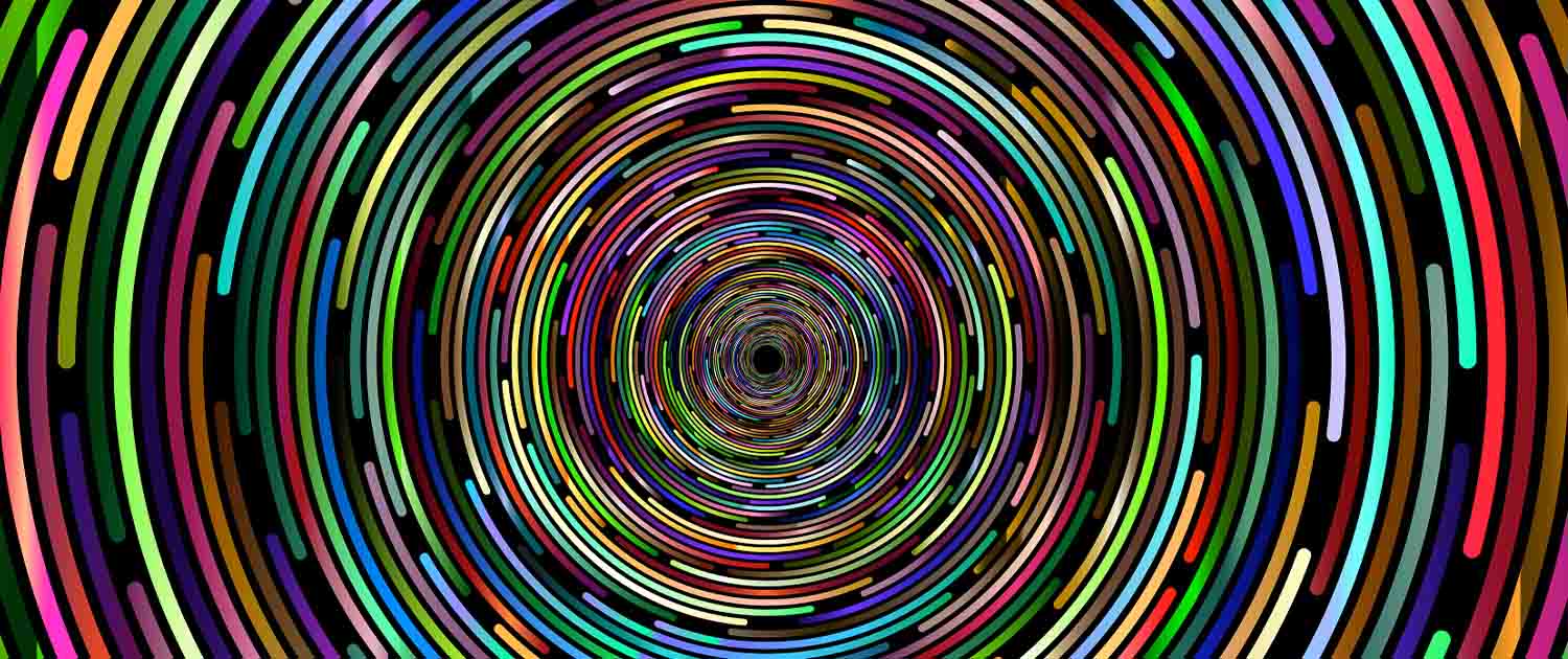 Illustrtion of a colourful vortex